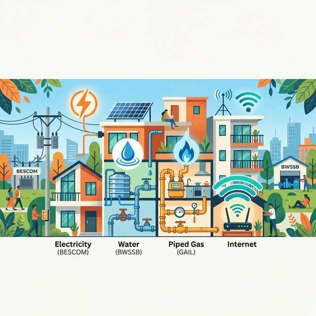 Utility Transfer Guide: BESCOM, BWSSB, Piped Gas, and Internet Setup in Bengaluru